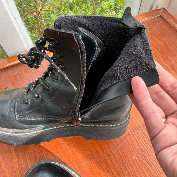 Kids fleece lined combat boots zip up H&M size 1 - Picture 8 of 8